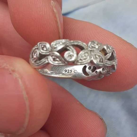 Neil lane Floral diamond band 925c - Picture 6 of 6